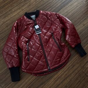 Ariat Burgundy Quilted Jacket with Black Accents